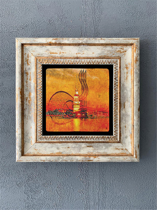 SINGLE FRAME NATURAL STONE WALL DECOR / CDD1-40-034 (WALL DECOR)