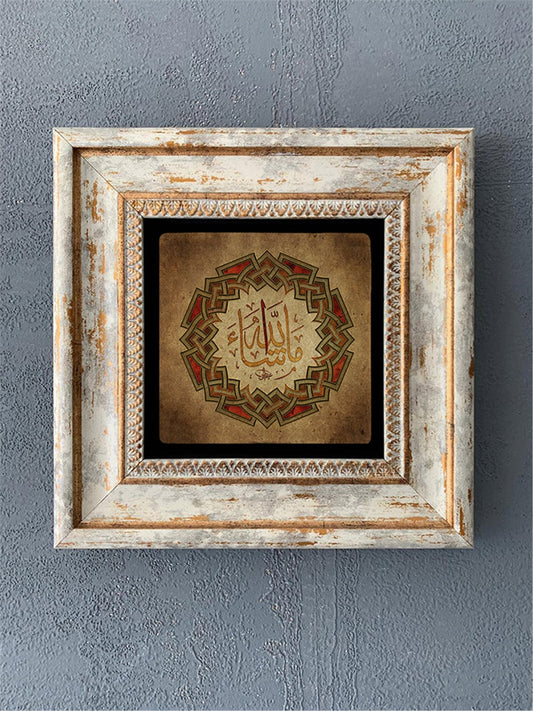 SINGLE FRAME NATURAL STONE WALL DECOR / CDD1-40-344 (WALL DECOR)