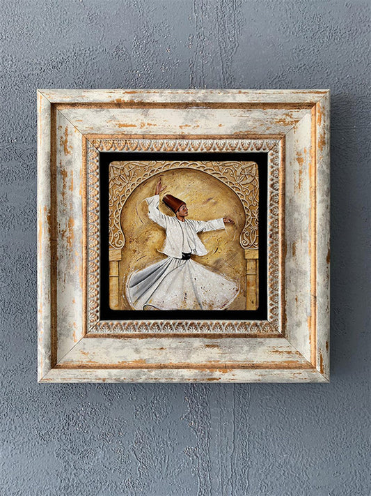 SINGLE FRAME NATURAL STONE WALL DECOR / CDD1-40-068 (WALL DECOR)