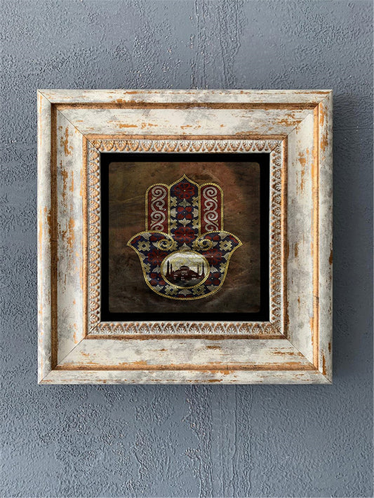 SINGLE FRAME NATURAL STONE WALL DECOR / CDD1-40-108 (WALL DECOR)