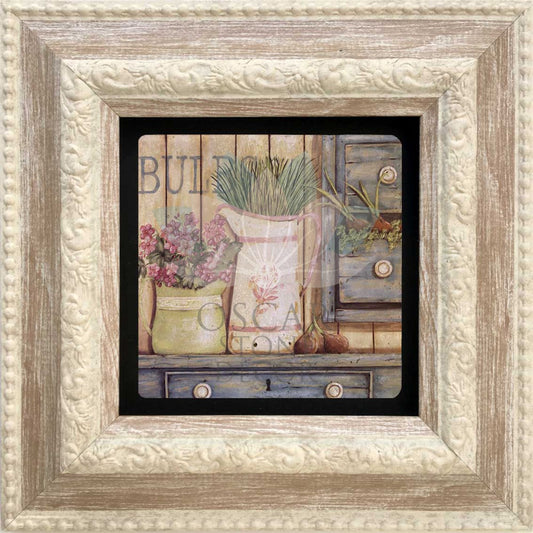 SINGLE FRAME NATURAL STONE WALL DECOR / CDD-20-088 (WALL DECOR)