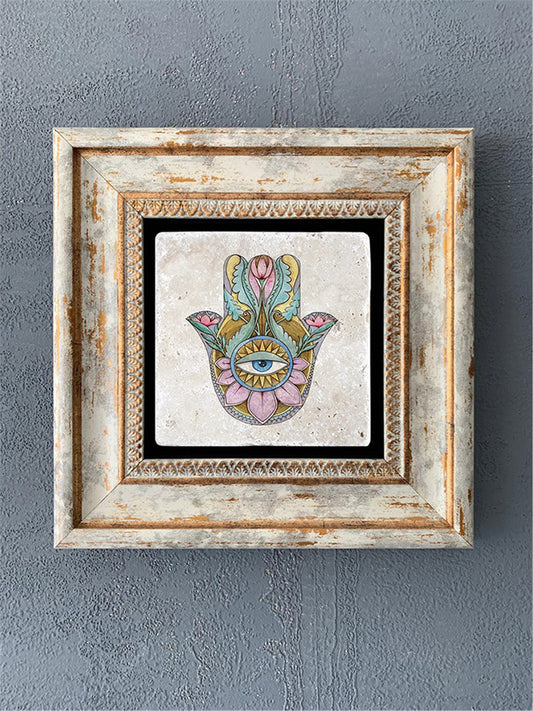 SINGLE FRAME NATURAL STONE WALL DECOR / CDD1-40-106 (WALL DECOR)