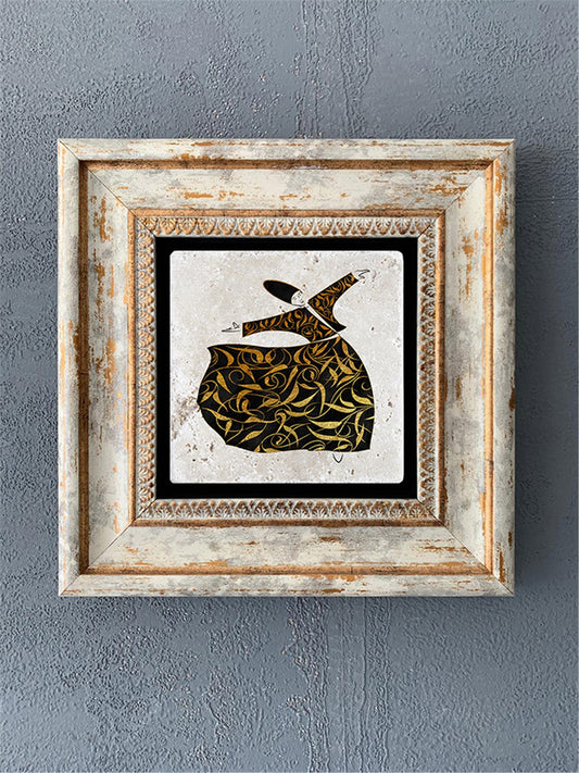 SINGLE FRAME NATURAL STONE WALL DECOR / CDD1-40-098 (WALL DECOR)