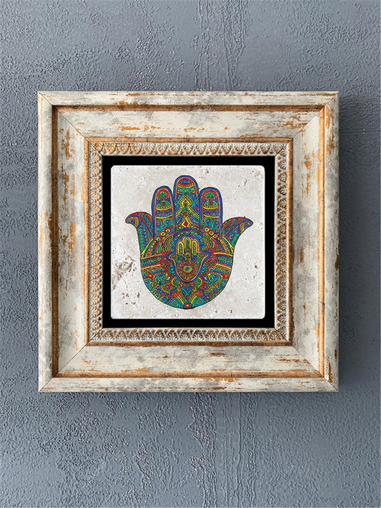 SINGLE FRAME NATURAL STONE WALL DECOR / CDD1-40-116 (WALL DECOR)