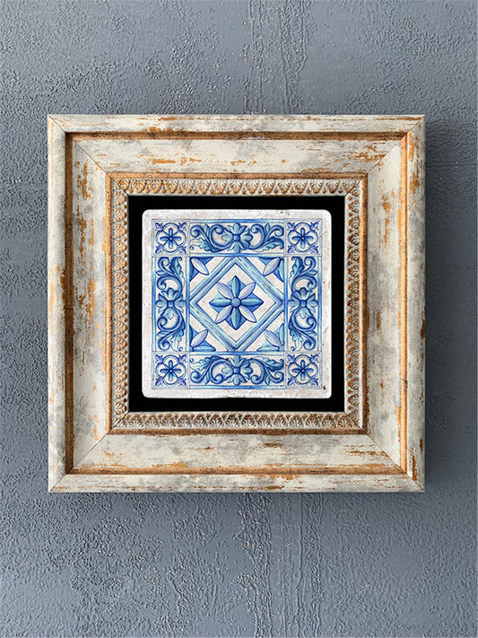 SINGLE FRAME NATURAL STONE WALL DECOR / CDD1-40-227 (WALL DECOR)