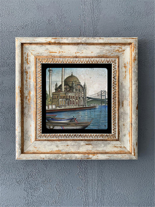 SINGLE FRAME NATURAL STONE WALL DECOR / CDD1-40-513 (WALL DECOR)