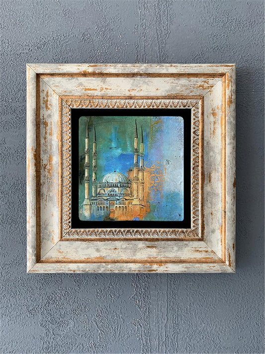SINGLE FRAME NATURAL STONE WALL DECOR / CDD1-40-521 (WALL DECOR)