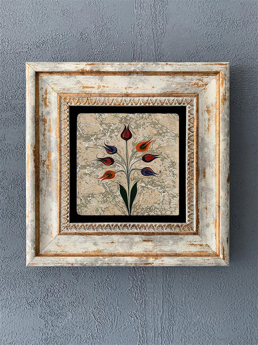 SINGLE FRAME NATURAL STONE WALL DECOR / CDD1-40-493 (WALL DECOR)