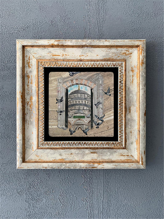 SINGLE FRAME NATURAL STONE WALL DECOR / CDD1-40-511 (WALL DECOR)