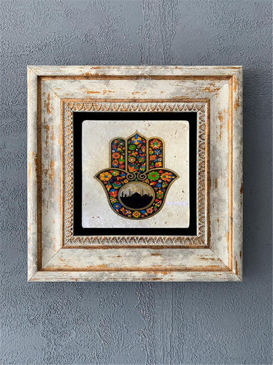 SINGLE FRAME NATURAL STONE WALL DECOR / CDD1-40-112 (WALL DECOR)