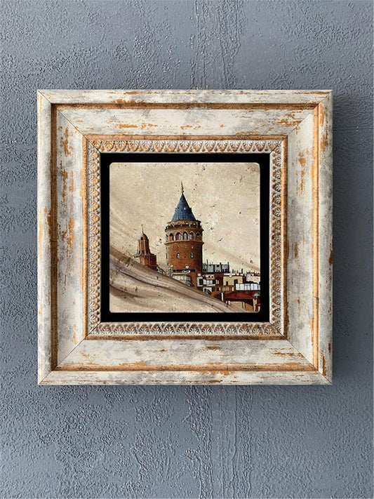 SINGLE FRAME NATURAL STONE WALL DECOR / CDD1-40-032 (WALL DECOR)