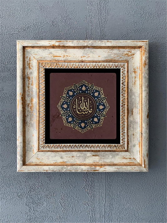 SINGLE FRAME NATURAL STONE WALL DECOR / CDD1-40-434 (WALL DECOR)