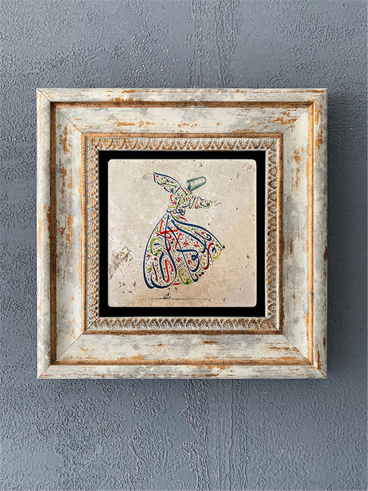 SINGLE FRAME NATURAL STONE WALL DECOR / CDD1-40-054 (WALL DECOR)