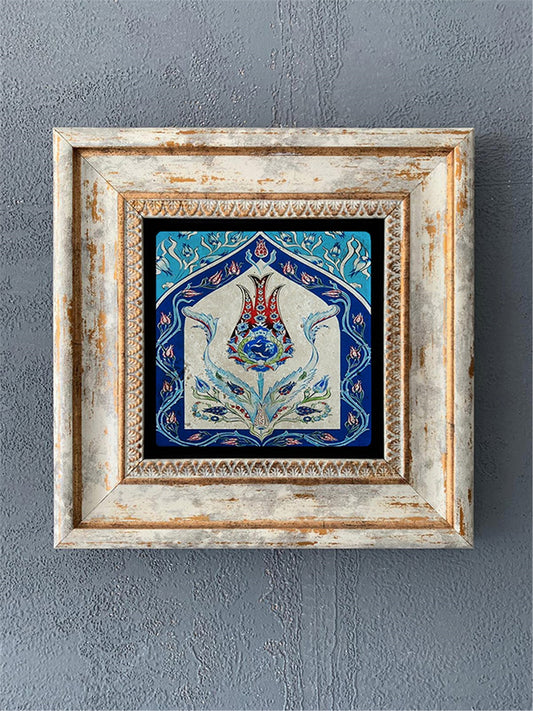 SINGLE FRAME NATURAL STONE WALL DECOR / CDD1-40-308 (WALL DECOR)