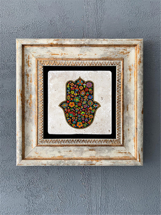 SINGLE FRAME NATURAL STONE WALL DECOR / CDD1-40-103 (WALL DECOR)