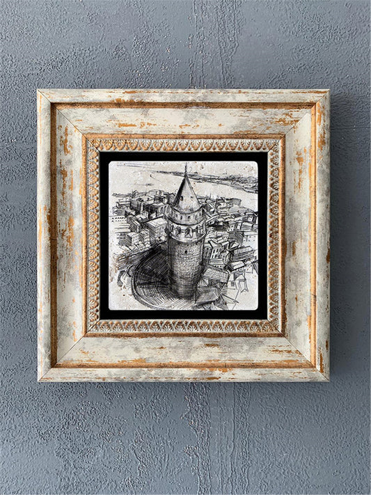 SINGLE FRAME NATURAL STONE WALL DECOR / CDD1-40-040 (WALL DECOR)