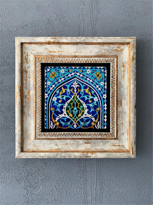 SINGLE FRAME NATURAL STONE WALL DECOR / CDD1-40-284 (WALL DECOR)