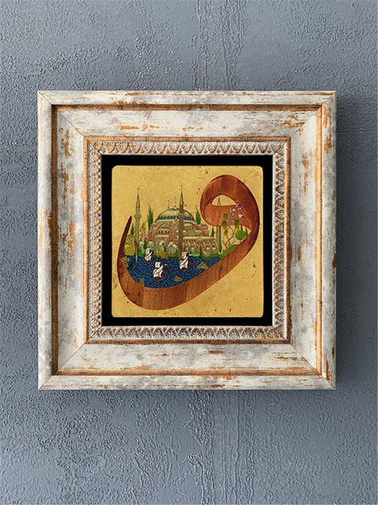 SINGLE FRAME NATURAL STONE WALL DECOR / CDD1-40-048 (WALL DECOR)