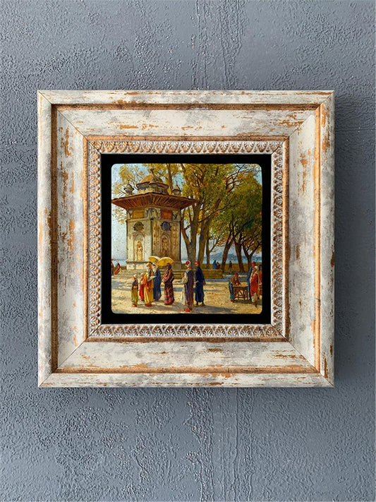 SINGLE FRAME NATURAL STONE WALL DECOR / CDD1-40-524 (WALL DECOR)
