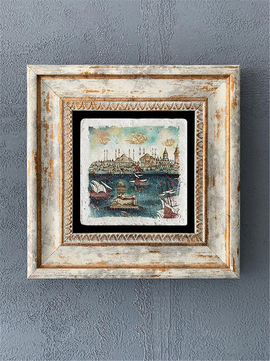 SINGLE FRAME NATURAL STONE WALL DECOR / CDD1-40-021 (WALL DECOR)
