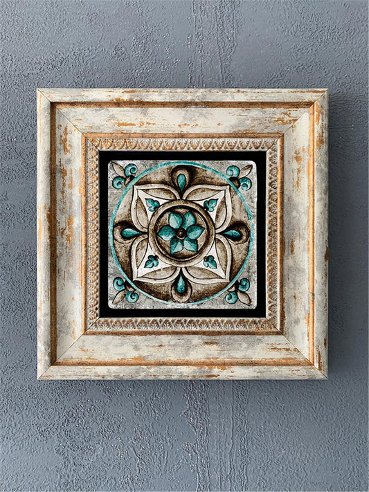 SINGLE FRAME NATURAL STONE WALL DECOR / CDD1-40-222 (WALL DECOR)