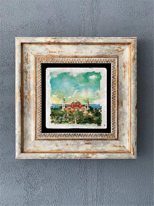 SINGLE FRAME NATURAL STONE WALL DECOR / CDD1-40-035 (WALL DECOR)