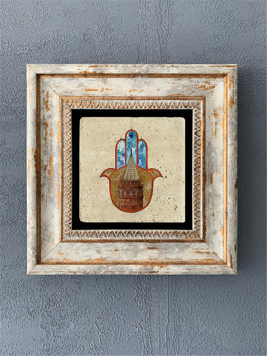 SINGLE FRAME NATURAL STONE WALL DECOR / CDD1-40-105 (WALL DECOR)