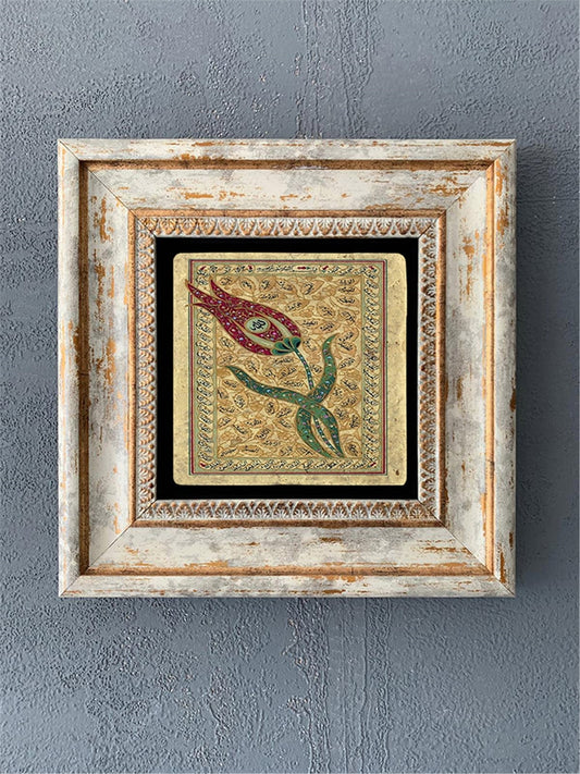 SINGLE FRAME NATURAL STONE WALL DECOR / CDD1-40-498 (WALL DECOR)