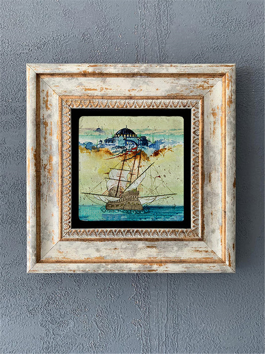 SINGLE FRAME NATURAL STONE WALL DECOR / CDD1-40-029 (WALL DECOR)
