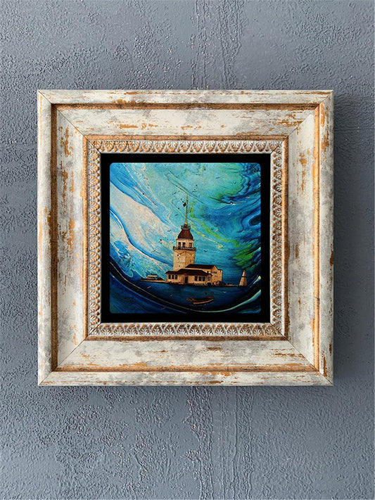 SINGLE FRAME NATURAL STONE WALL DECOR / CDD1-40-020 (WALL DECOR)