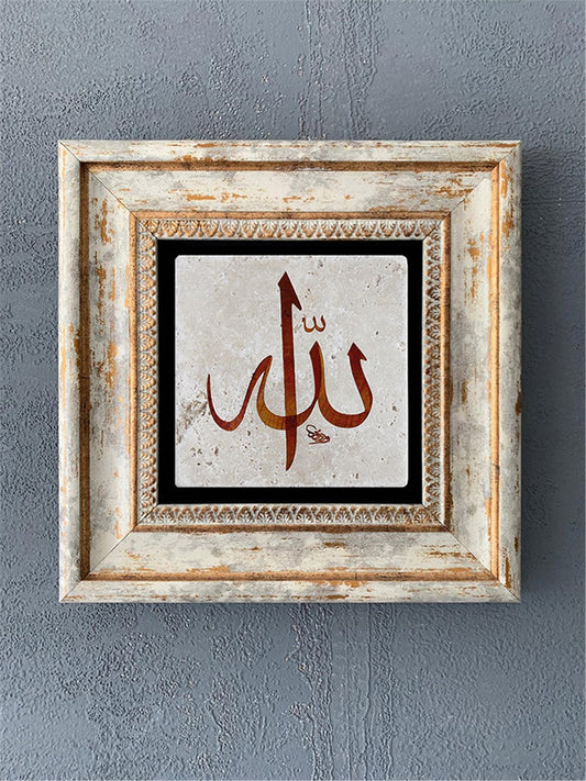 SINGLE FRAME NATURAL STONE WALL DECOR / CDD1-40-374 (WALL DECOR)