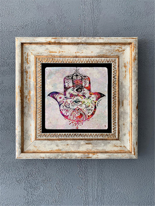 SINGLE FRAME NATURAL STONE WALL DECOR / CDD1-40-118 (WALL DECOR)