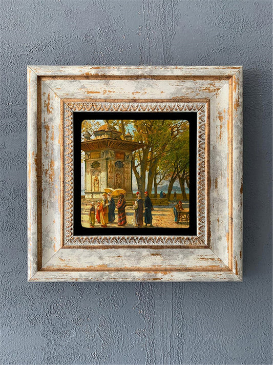 SINGLE FRAME NATURAL STONE WALL DECOR / CDD1-40-009 (WALL DECOR)