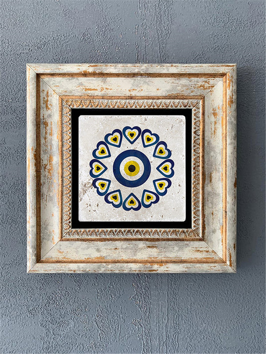 SINGLE FRAME NATURAL STONE WALL DECOR / CDD1-40-504 (WALL DECOR)