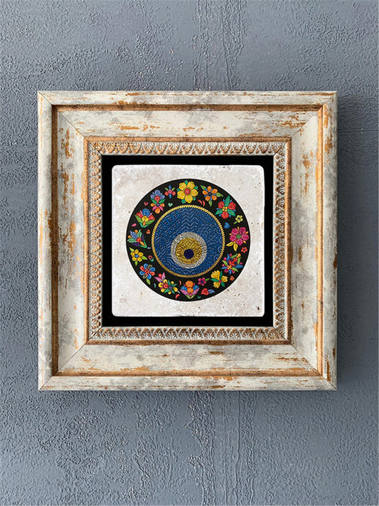 SINGLE FRAME NATURAL STONE WALL DECOR / CDD1-40-502 (WALL DECOR)
