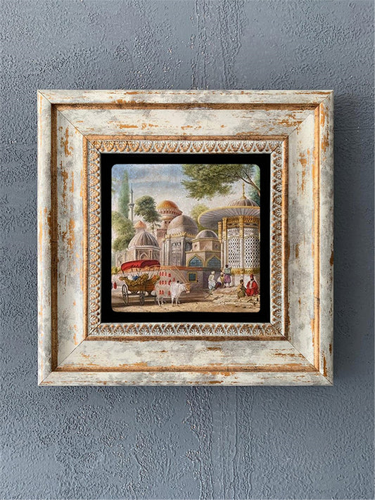 SINGLE FRAME NATURAL STONE WALL DECOR / CDD1-40-019 (WALL DECOR)