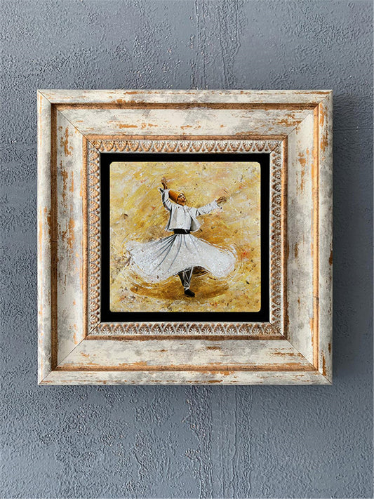 SINGLE FRAME NATURAL STONE WALL DECOR / CDD1-40-058 (WALL DECOR)