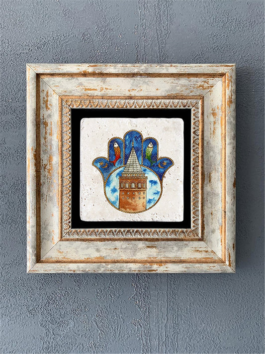 SINGLE FRAME NATURAL STONE WALL DECOR / CDD1-40-109 (WALL DECOR)