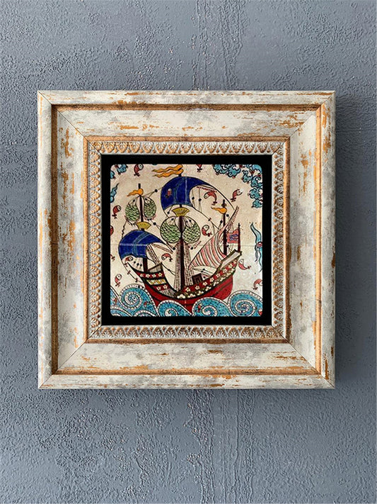 SINGLE FRAME NATURAL STONE WALL DECOR / CDD1-40-262 (WALL DECOR)