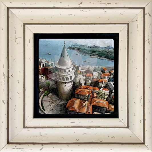 SINGLE FRAME NATURAL STONE WALL DECOR / CDD-30-066 (WALL DECOR)