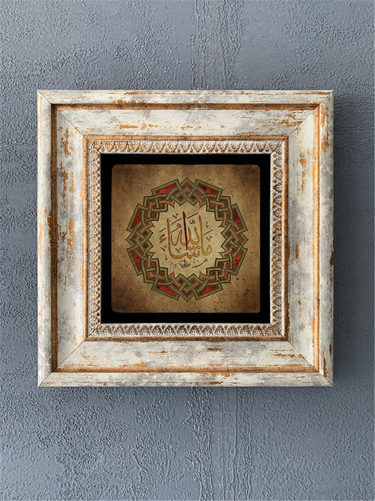 SINGLE FRAME NATURAL STONE WALL DECOR / CDD1-40-411 (WALL DECOR)