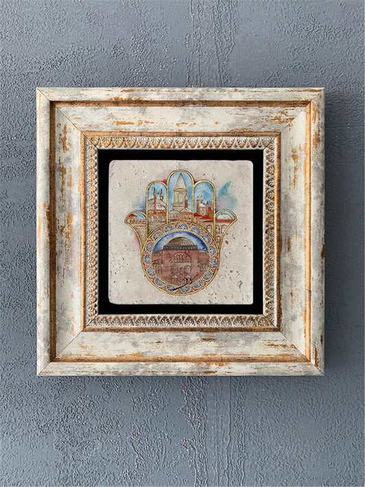 SINGLE FRAME NATURAL STONE WALL DECOR / CDD1-40-113 (WALL DECOR)