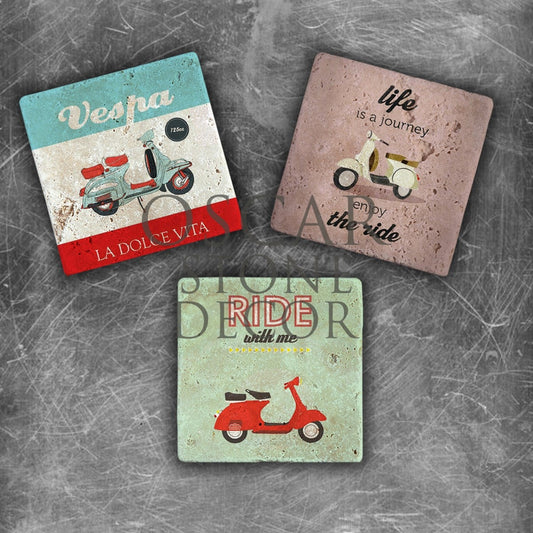 VESPA LIFE NATURAL STONE MAGNET SET / MG-080