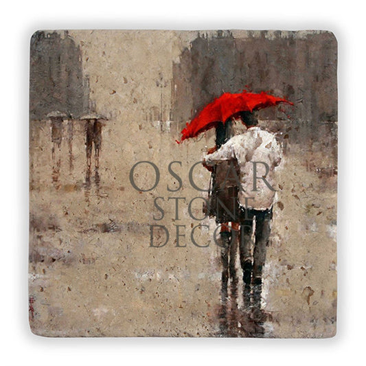 LOVE IN THE RAIN NATURAL STONE WALL DECOR / DD325 (WALL DECOR)