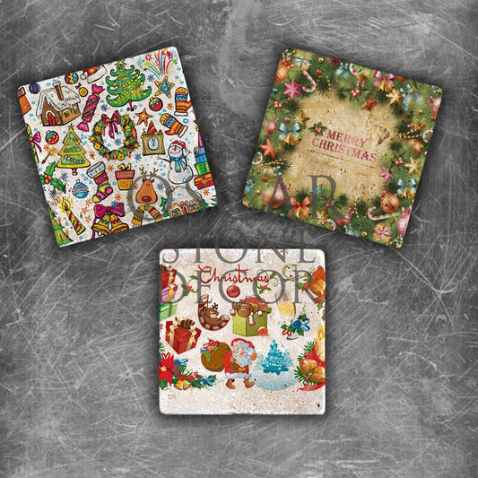 NEW YEAR'S NATURAL STONE MAGNET SET / YMG-002
