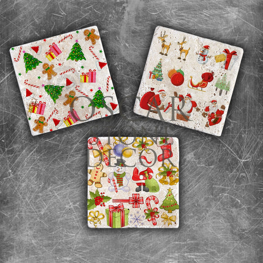 NEW YEAR'S NATURAL STONE MAGNET SET / YMG-007
