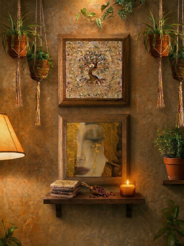 SOLID WOOD FRAMED WALL DECORS