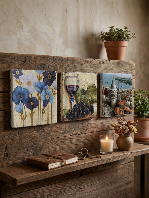UNFRAMED STONE WALL DECORS